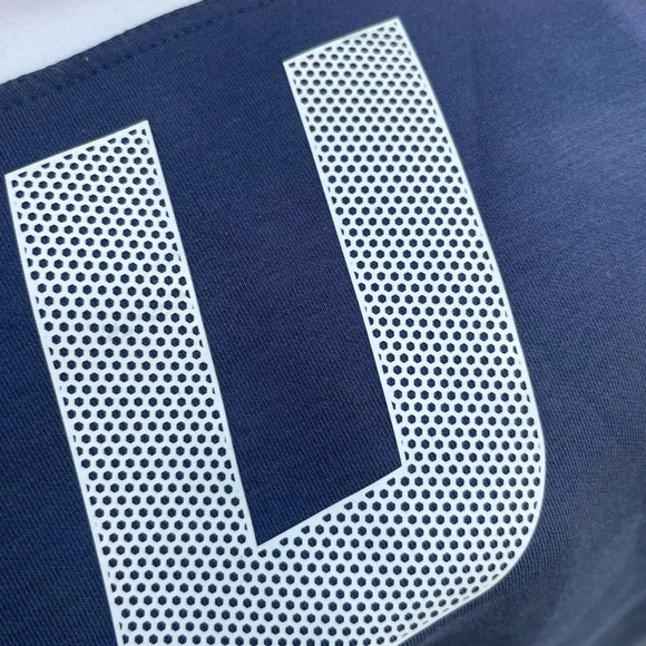 GUESS Men’s Colorblock Blue White Long Sleeve Sweatshirt Size Small - Picture 13 of 13